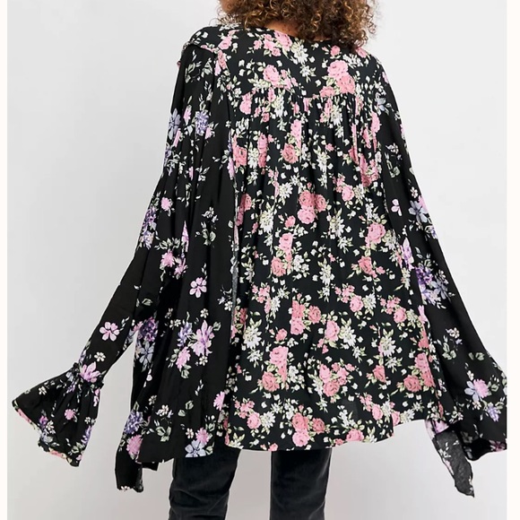 Free People Loretta Printed Floral Tunic Top - Picture 8 of 16